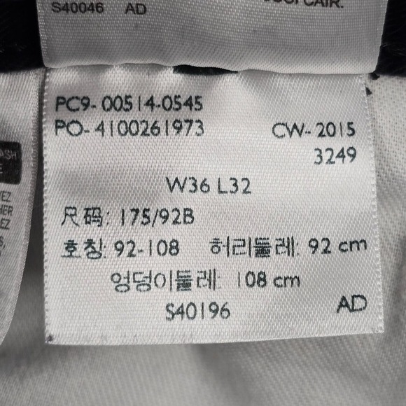 Levis 514 Pants Mens 36x32 (Fits 34x30) Black Regular Straight Mid Rise Twill - Picture 6 of 13